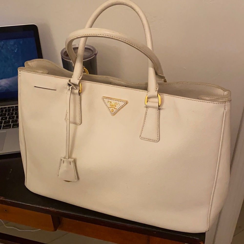 White Prada bag